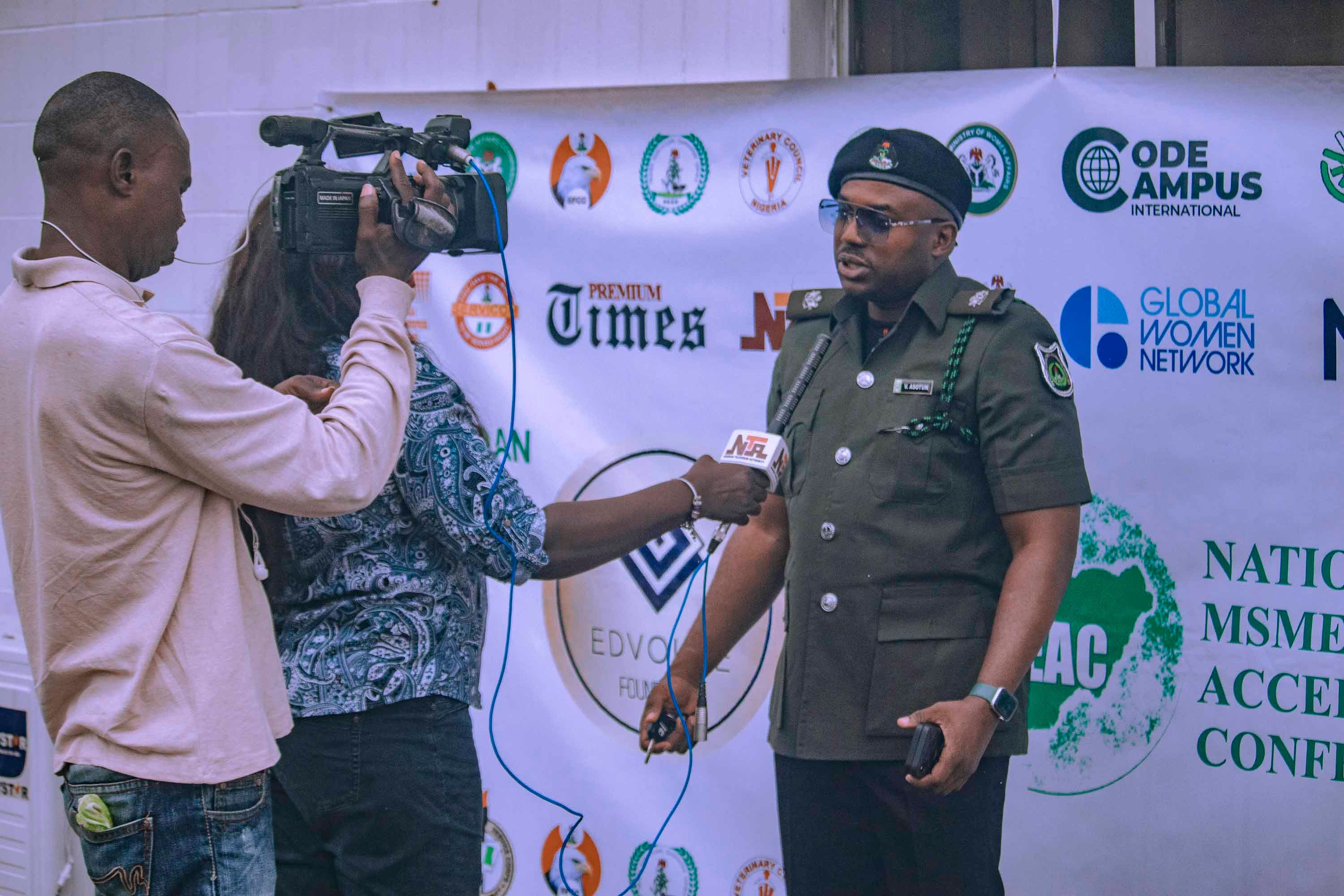 An interview at an Edvolve Foundation event