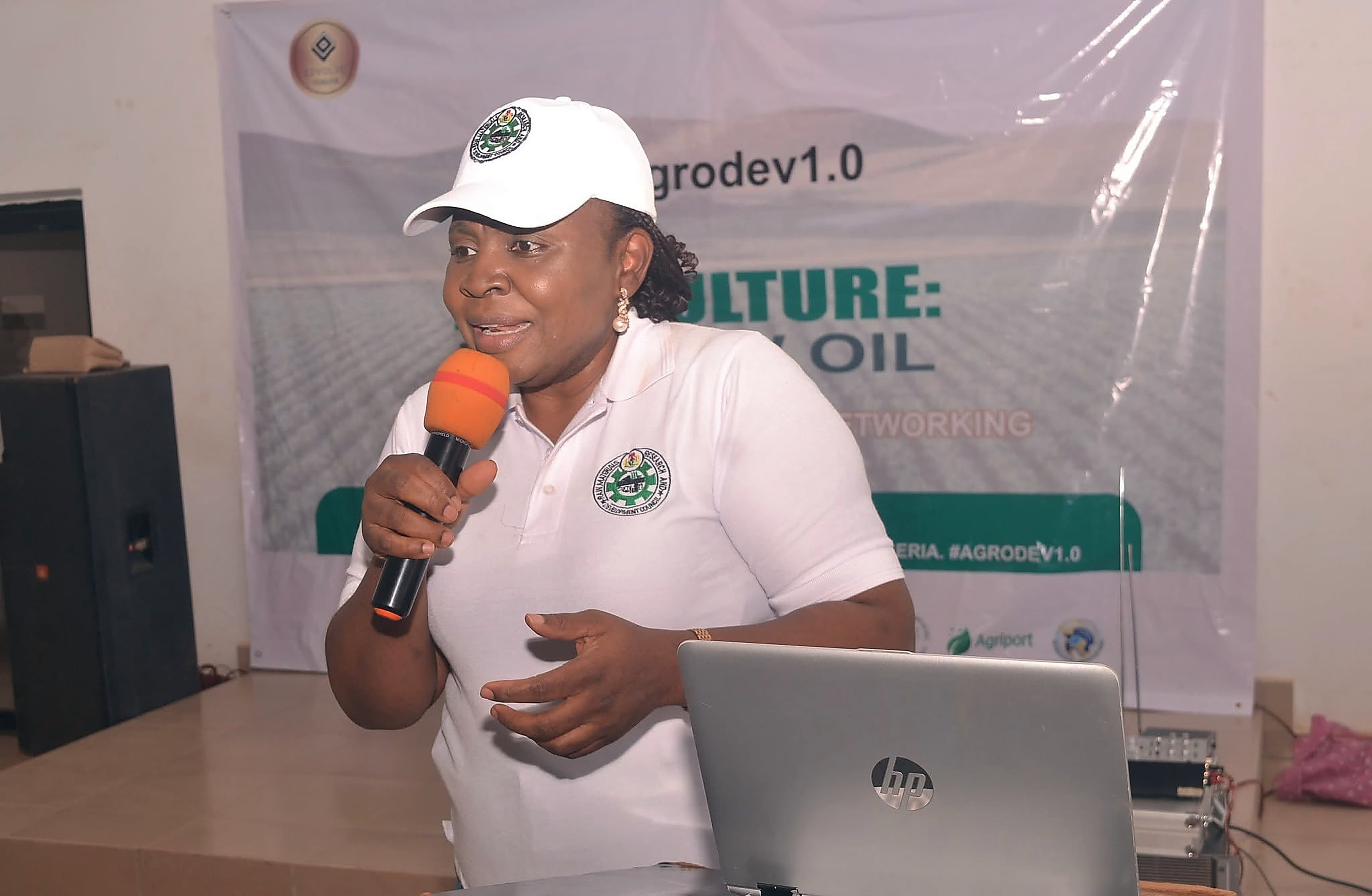 An Agrodev facilitator leading a practical agriculture session
